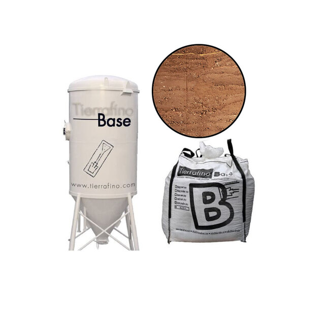 Tierrafino Stampleem Aardvochtig 1200 kg Big bag – Fijn 0–8 mm of Grof 0–16 mm, in Bruin/Rood/Wit