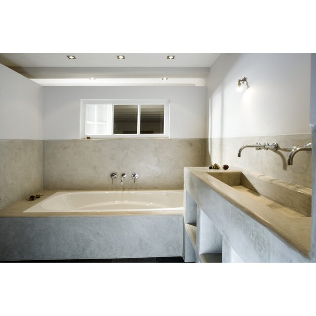 Tierrafino Stone Tadelakt – Ecologische, dampopen kalkpleister in Delphi Wit voor badkamer, keuken en interieurtoepassingen