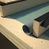 Rothoblaas ALADIN – Geluidsisolerend EPDM Profiel (SOFT & EXTRA SOFT) | Akoestische Ontkoppeling voor CLT en Houtbouw