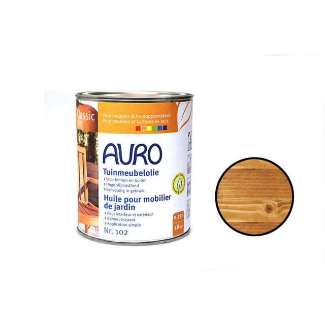 AURO 102 Tuinmeubelolie – natuurlijke houtolie voor buiten