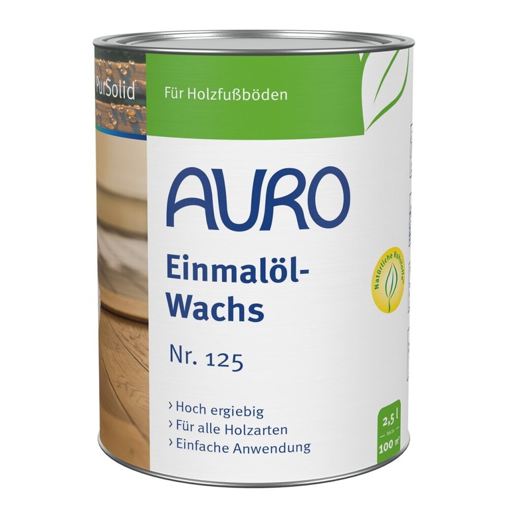 AURO 125 Eenmaal Olie-Was - 0,75 Liter