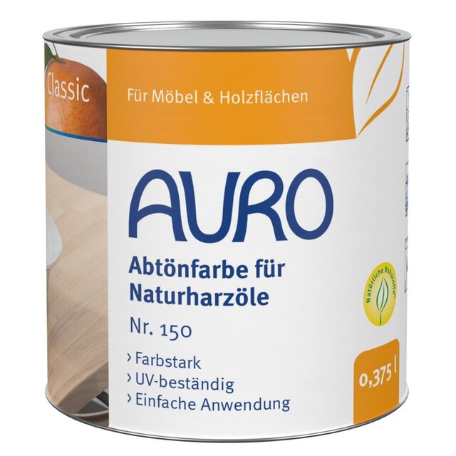 AURO 150 Oliemengkleuren – natuurlijke mengkleuren voor het aankleuren van AURO houtoliën