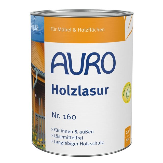 AURO 160 Houtbeits – transparante, dampopen houtbeits voor binnen en buiten