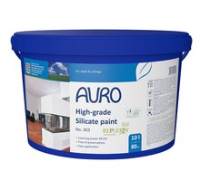 AURO 303 Silicaatmuurverf – minerale, dampopen muurverf voor minerale ondergronden binnenshuis