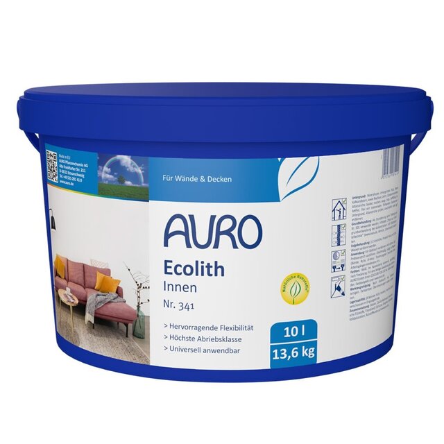 AURO 341 Ecolith Kalkverf Binnen Wit – Minerale, dampopen kalkverf voor een gezond binnenklimaat