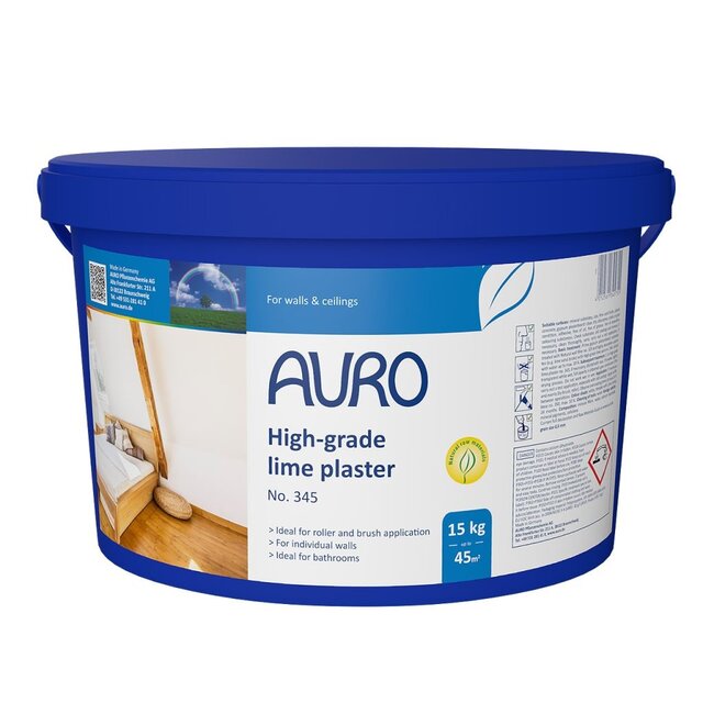 AURO 345 Kalkstructuurverf Fijn – Minerale kalkgebonden structuurverf voor ademende wandafwerking
