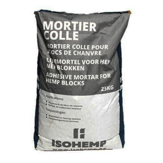 IsoHemp Lijmmortel – natuurlijke lijm voor hennepblokken