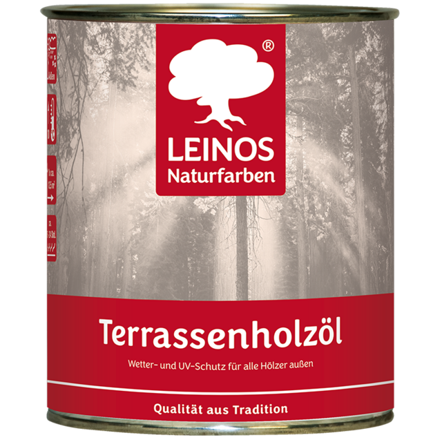 Leinos 236 Terras Houtolie – Natuurlijke Buitenolie voor Terrassen, Vlonders en Tuinhout