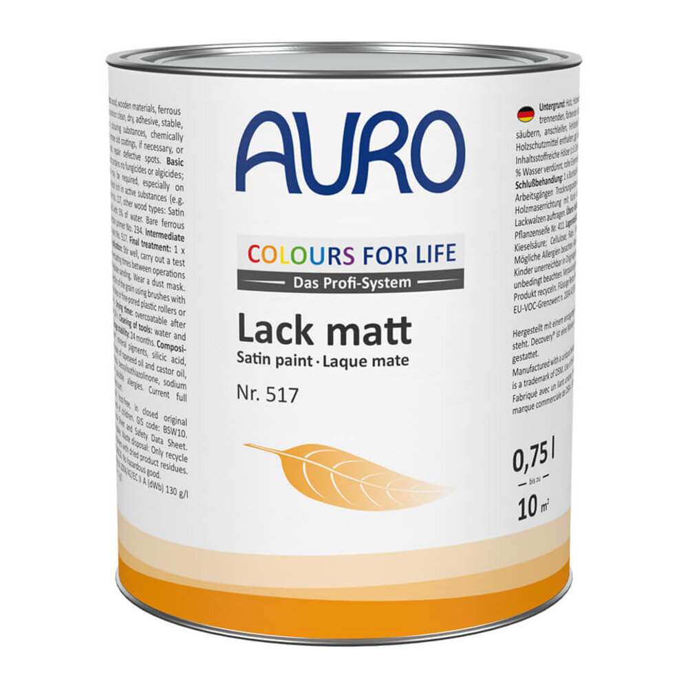 Auro 517 CFL Dekkende Zijdeglanslak | 0,375 L