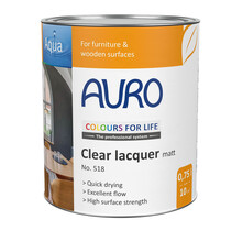 Auro 518 Blanke Lak Zijdeglans Transparant –|Ecologische Transparante Houtlak