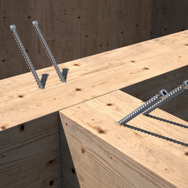 Rothoblaas VGZ Voldraad Houtschroef met Cilindrische Kop voor CLT, LVL en Houtbouw