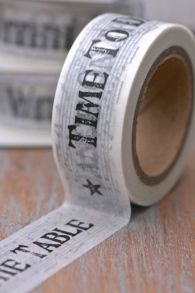 East of India Masking Tape Time to drink champagne and dance on the table news paper