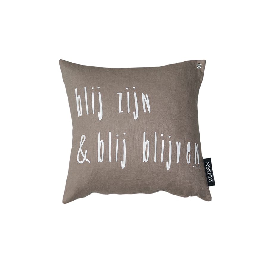 Zusss Kussen linnen tekst 'Komt goed', 43x43cm