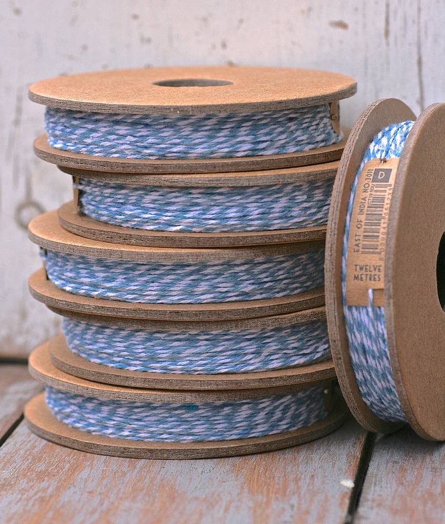 East of India slagerstouw blauw/wit, 12meter