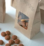 Papieren theezakje met venster 6x8x20cm, bruin