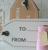 Kadotas shopper karton label wit