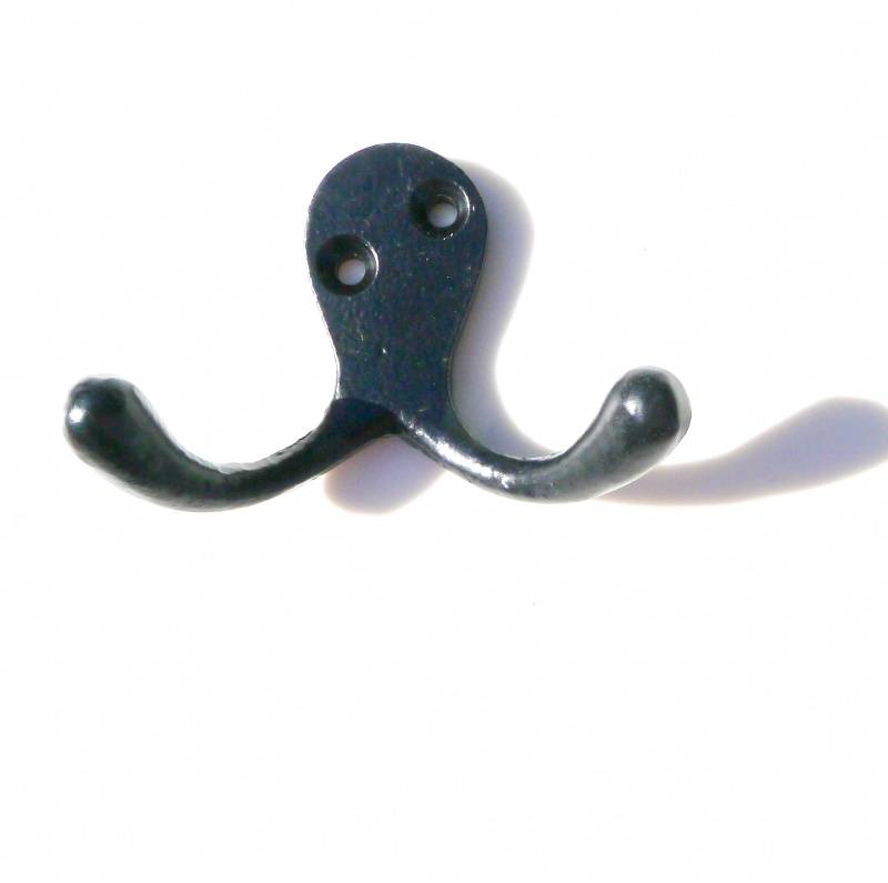 Harveys haak dubbel zwart 4x7cm