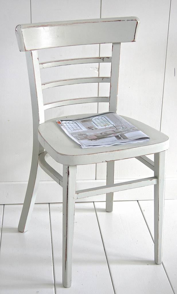 Oude brocante stoel 39x43x46/79cm, grijs