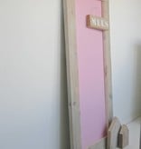 Prikbord steigerhout 60x130cm, roze