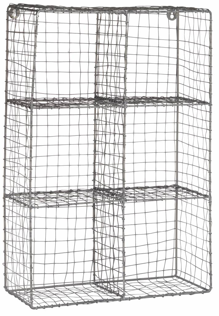 IB Laursen wandrek 6 vaks, 43x17x63cm, zink