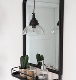 IB Laursen Spiegel met plank 70x49x14cm, zwart/bruin