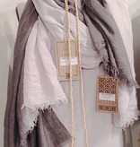 Zusss sjaal kleurendip taupe-l.grijs
