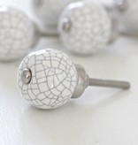 Harveys Knop bol, wit met krekelee grijs klein