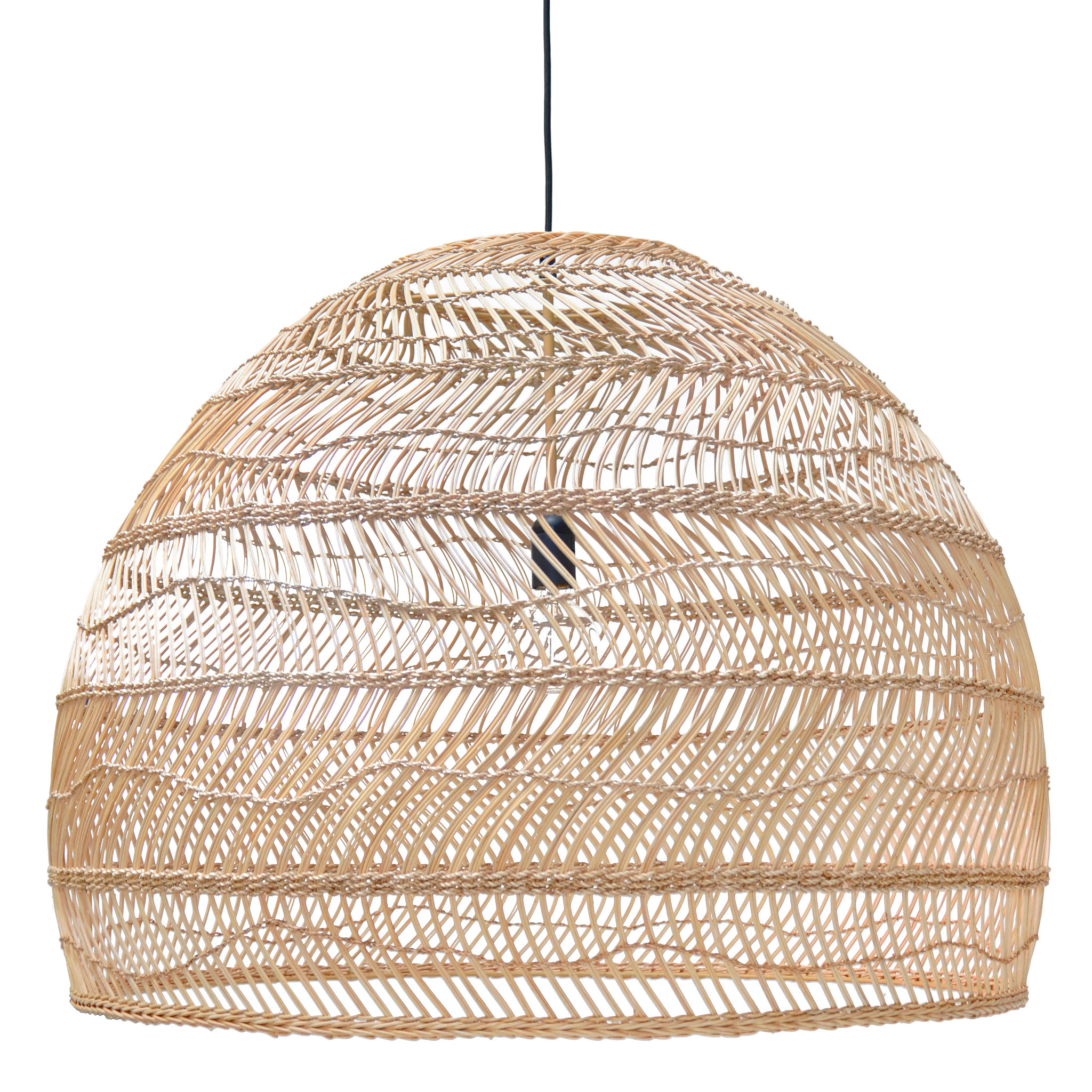 HKliving Wicker hanglamp L - naturel