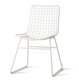 HKliving metalen eetkamerstoel wire, wit