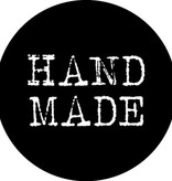 Ronde kadosticker handmade zwart, 10st