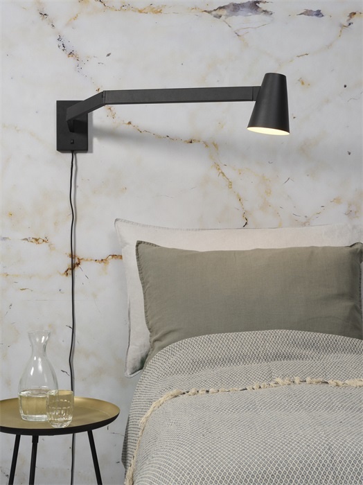 It's about RoMi Biarritz wandlamp - zwart