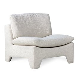 HKliving Retro lounge fauteuil boucle - cream