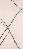 HKliving Katoenen vloerkleed zigzag 150x240cm - zwart/wit