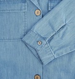 Zusss Doorknoopjurk jeans - lichtblauw