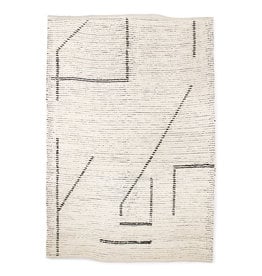 HKliving handgeweven vloerkleed 200x300cm - creme/antraciet