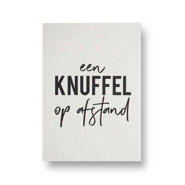 Wenskaart - een knuffel op afstand