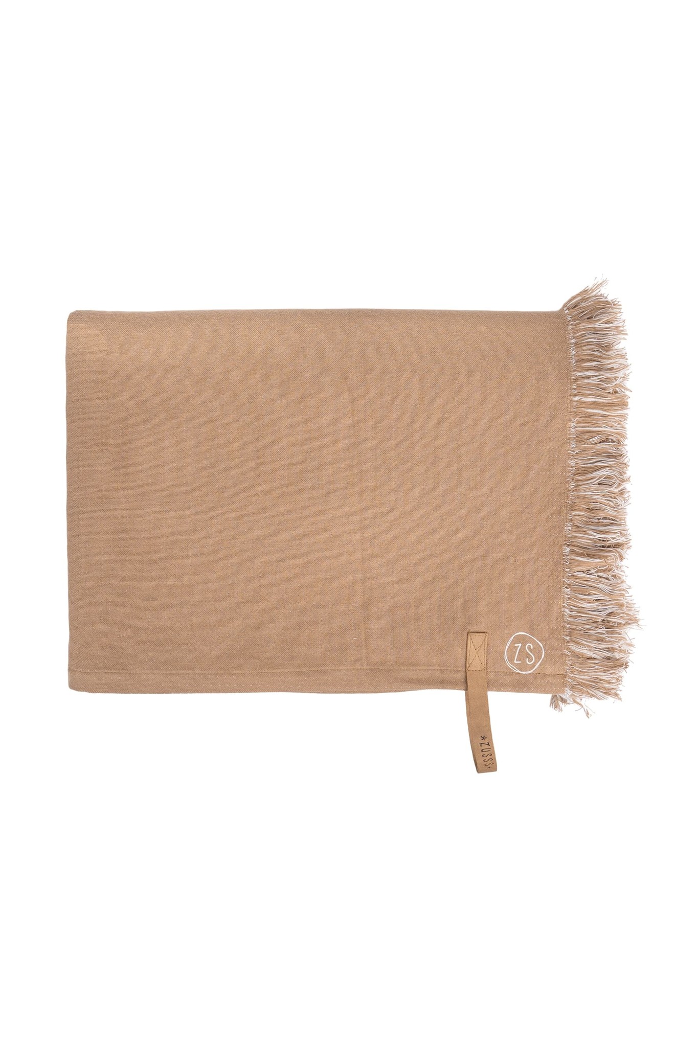 Zusss outdoor plaid met franjes - kaki