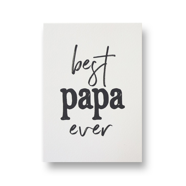 Wenskaart - best papa ever