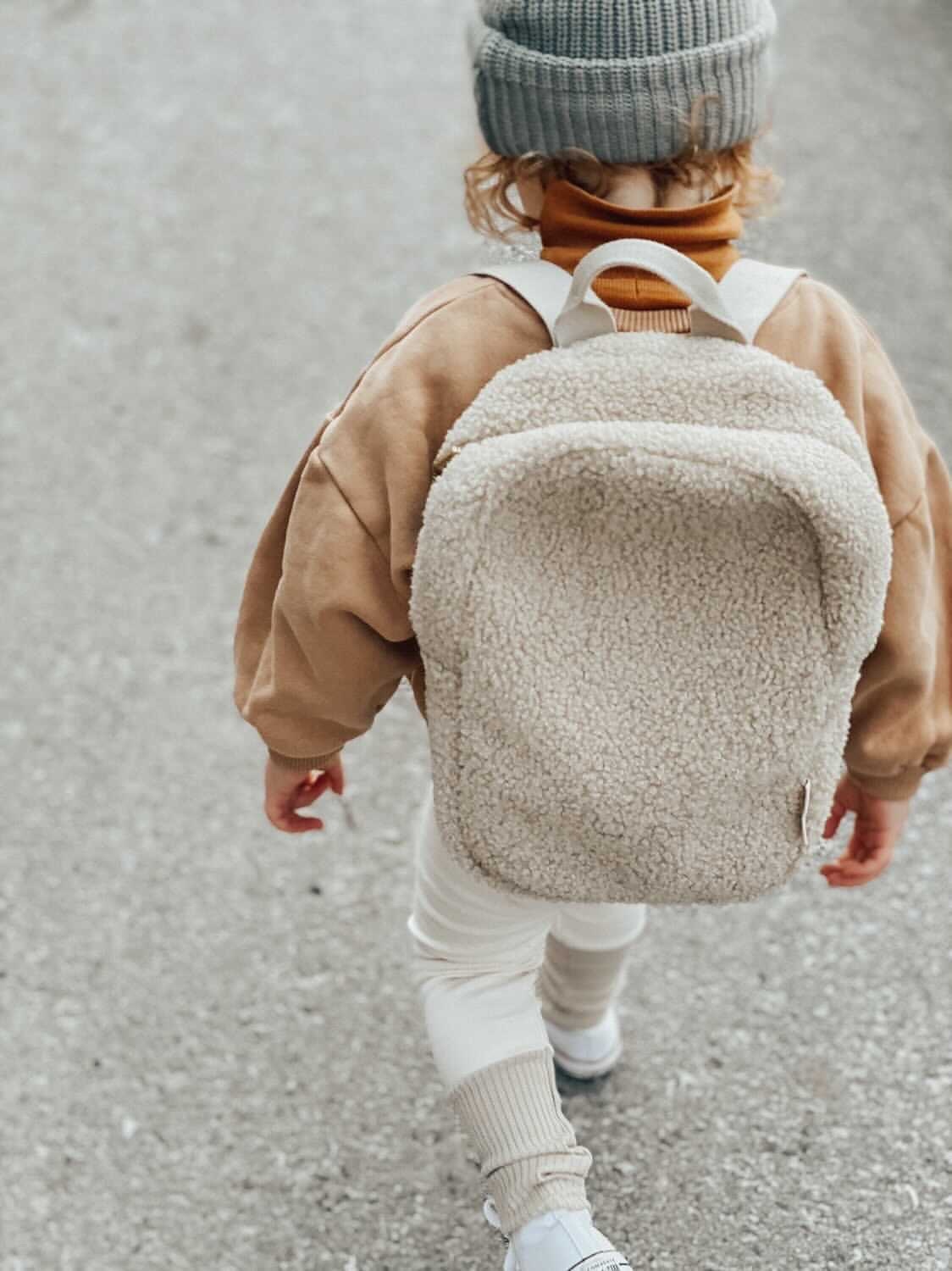 Studio Noos mini backpack  chuncy teddy - ecru