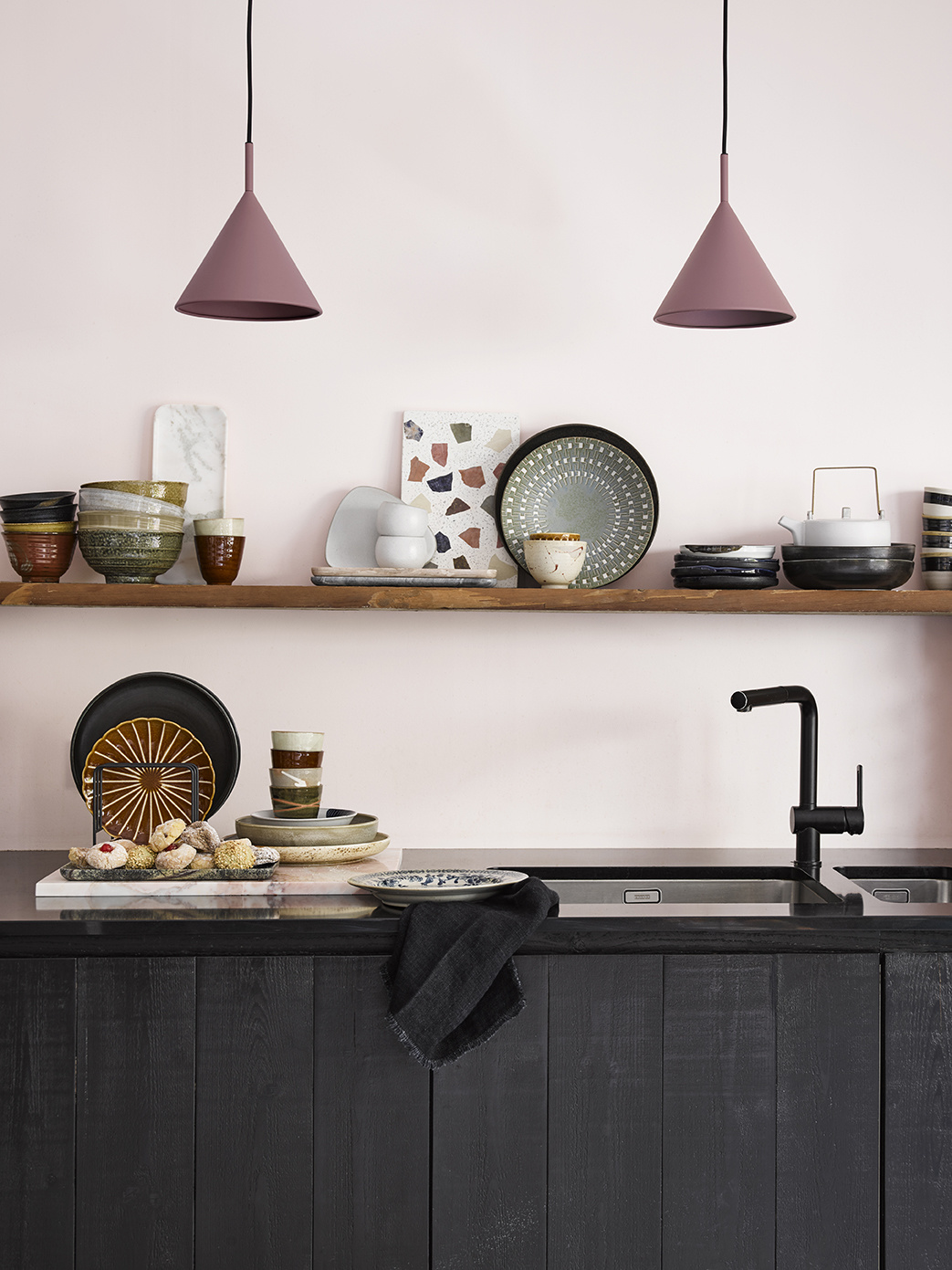 HKliving Dinerbord - Rustic black