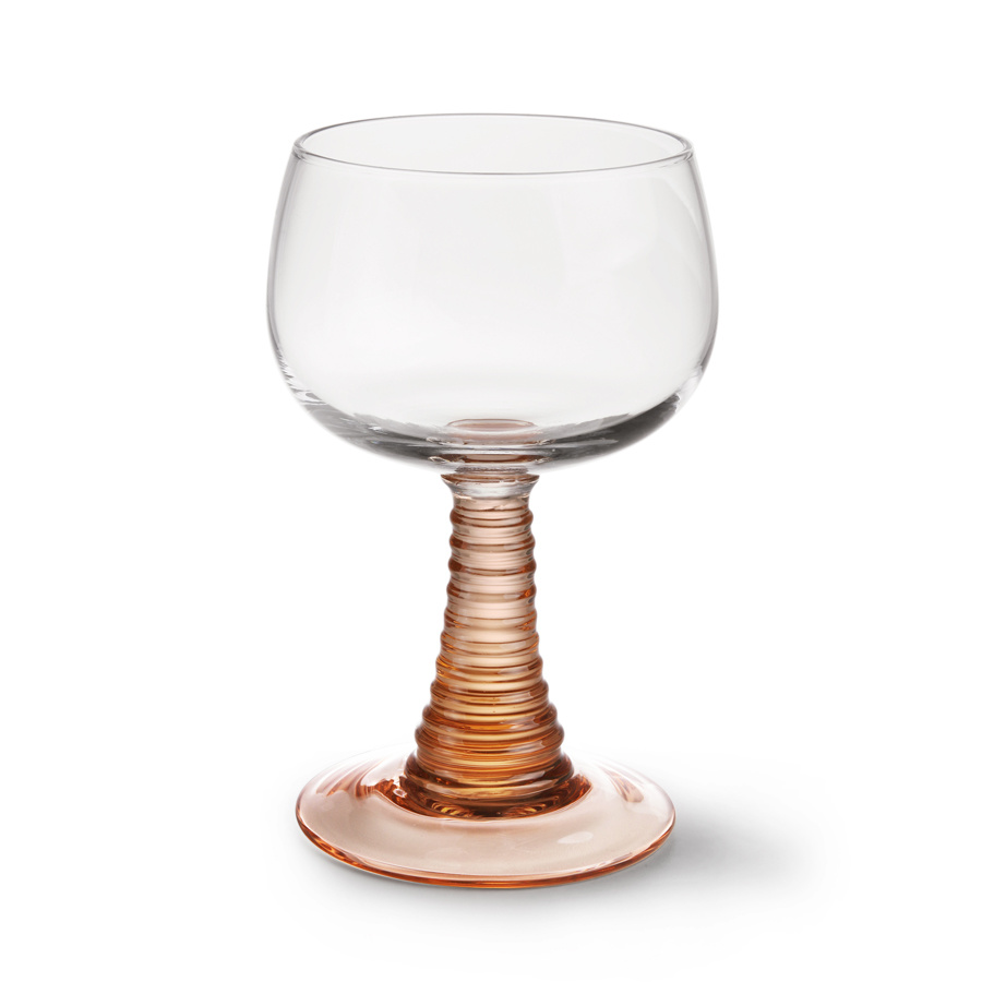 HKliving Wijnglas swirl high - nude