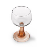 HKliving Wijnglas swirl high - nude