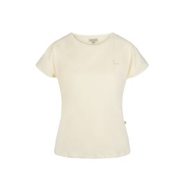 Zusss basic t-shirt met ronde hals love lichtgeel