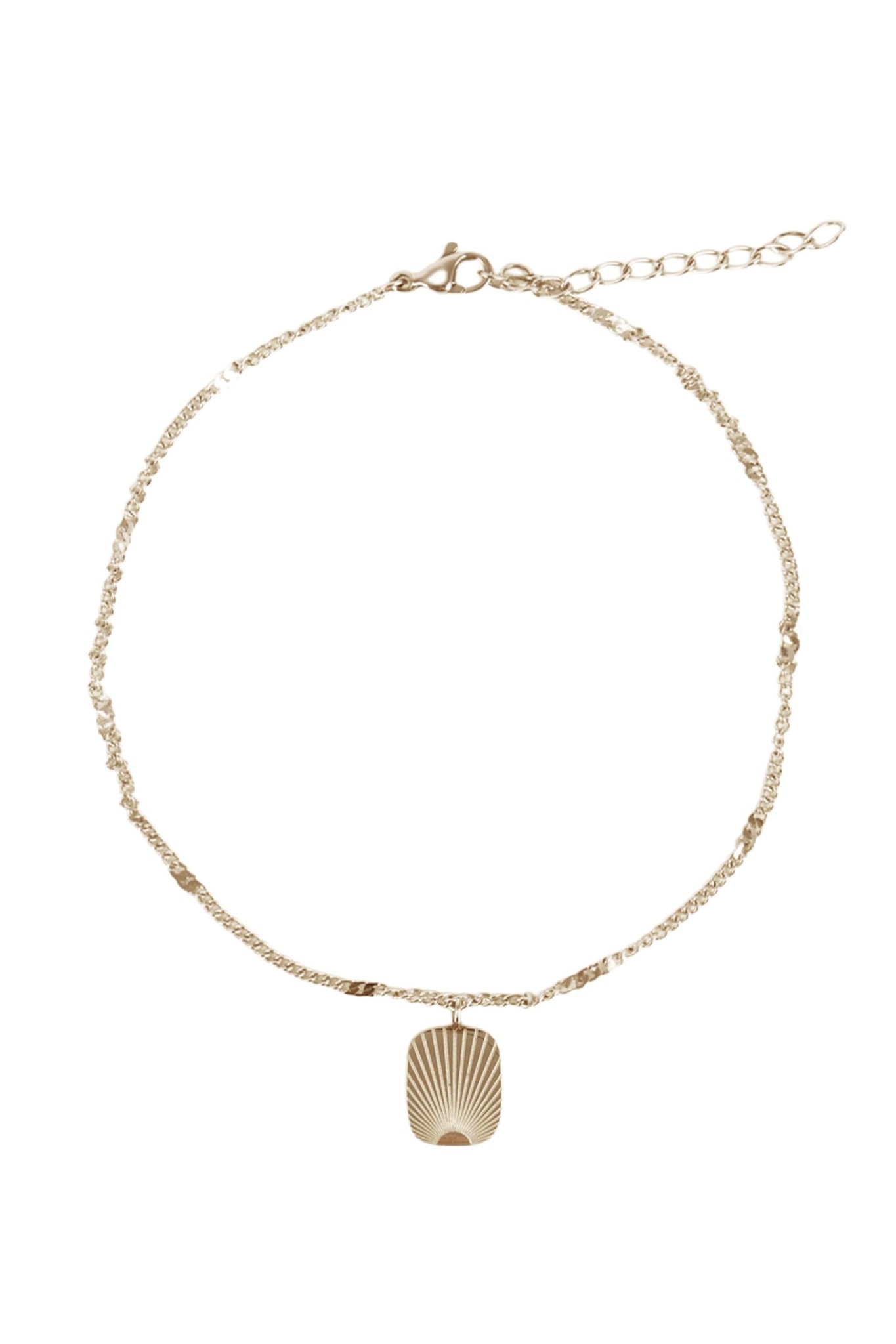 Zusss Enkelbandje met hanger zon goud