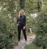 Zusss travel top met boothals - zwart