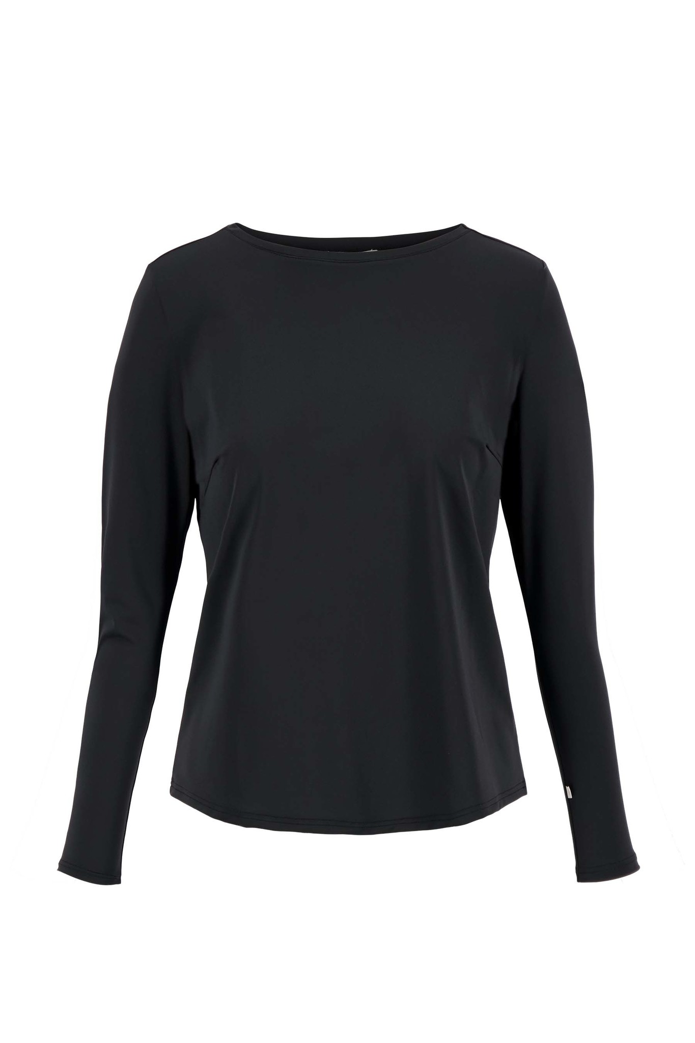 Zusss travel top met boothals - zwart