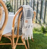 Zusss outdoor plaid met franjes - zand