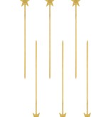 Zusss set van 6 feestprikkers - goud