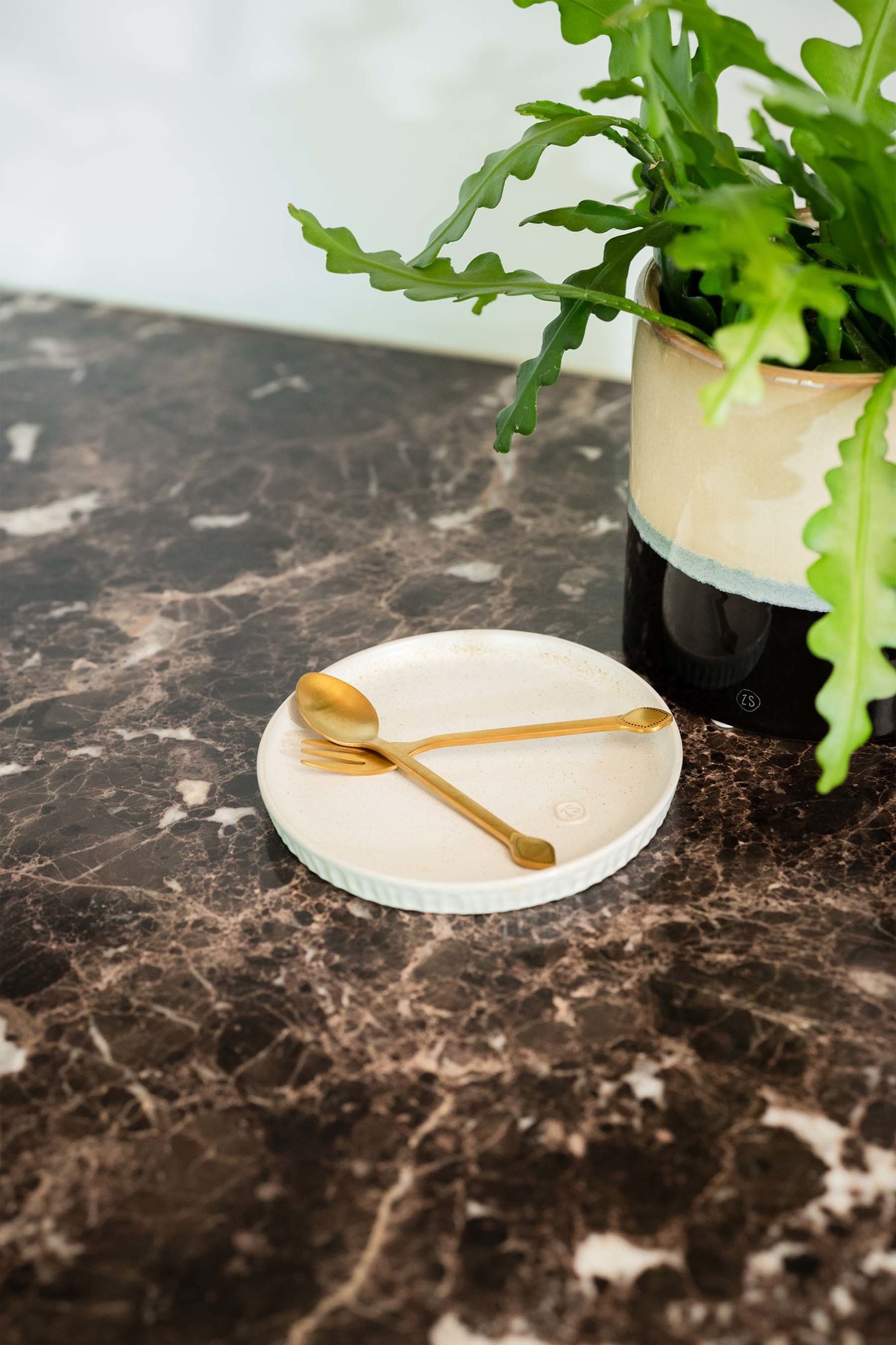 Zusss set van 4 lepeltjes - goud