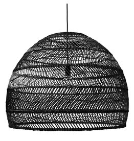 HKliving Wicker hanglamp L - zwart - B-keus